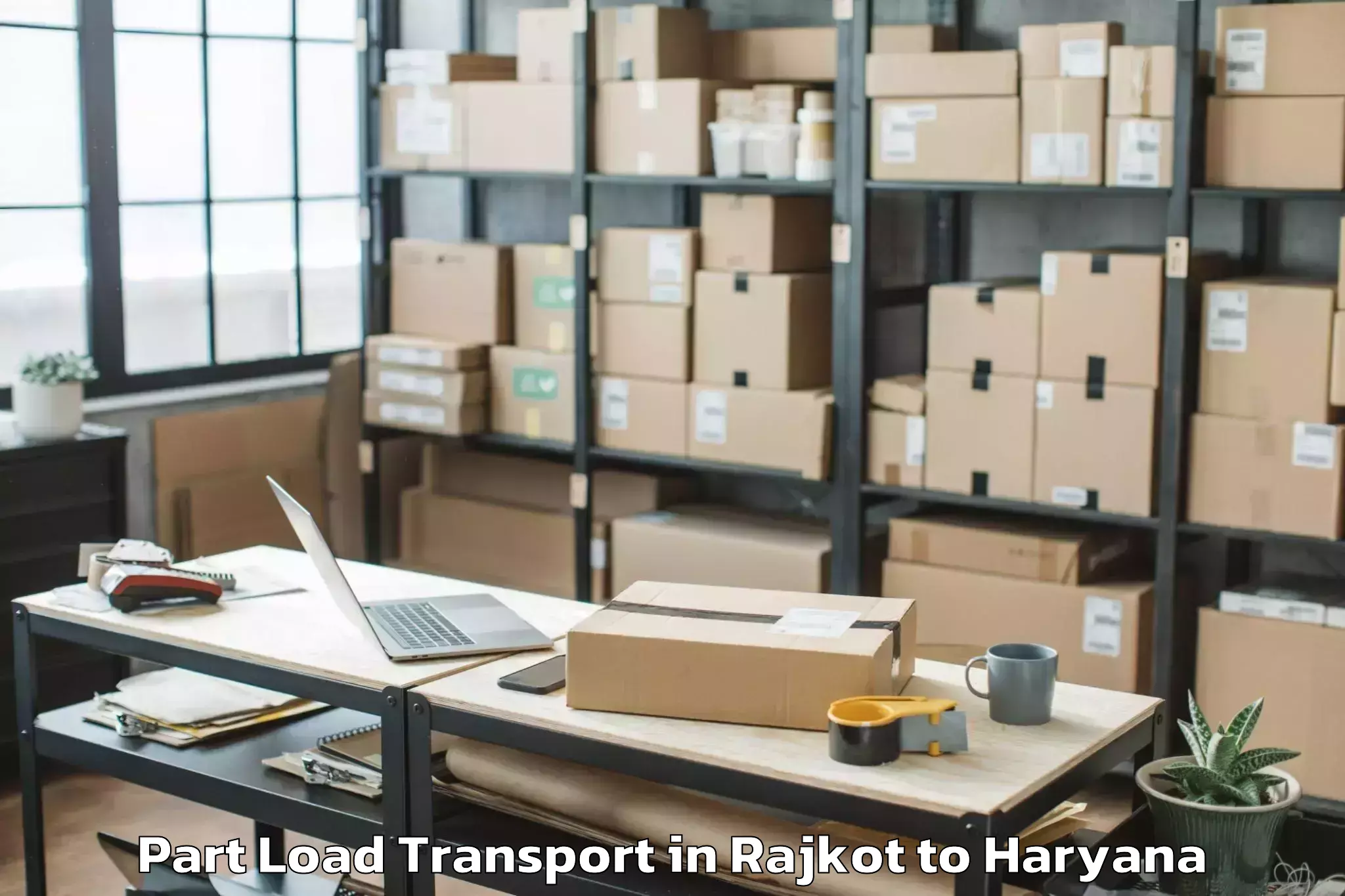 Reliable Rajkot to Jagan Nath University Jhajjar Part Load Transport